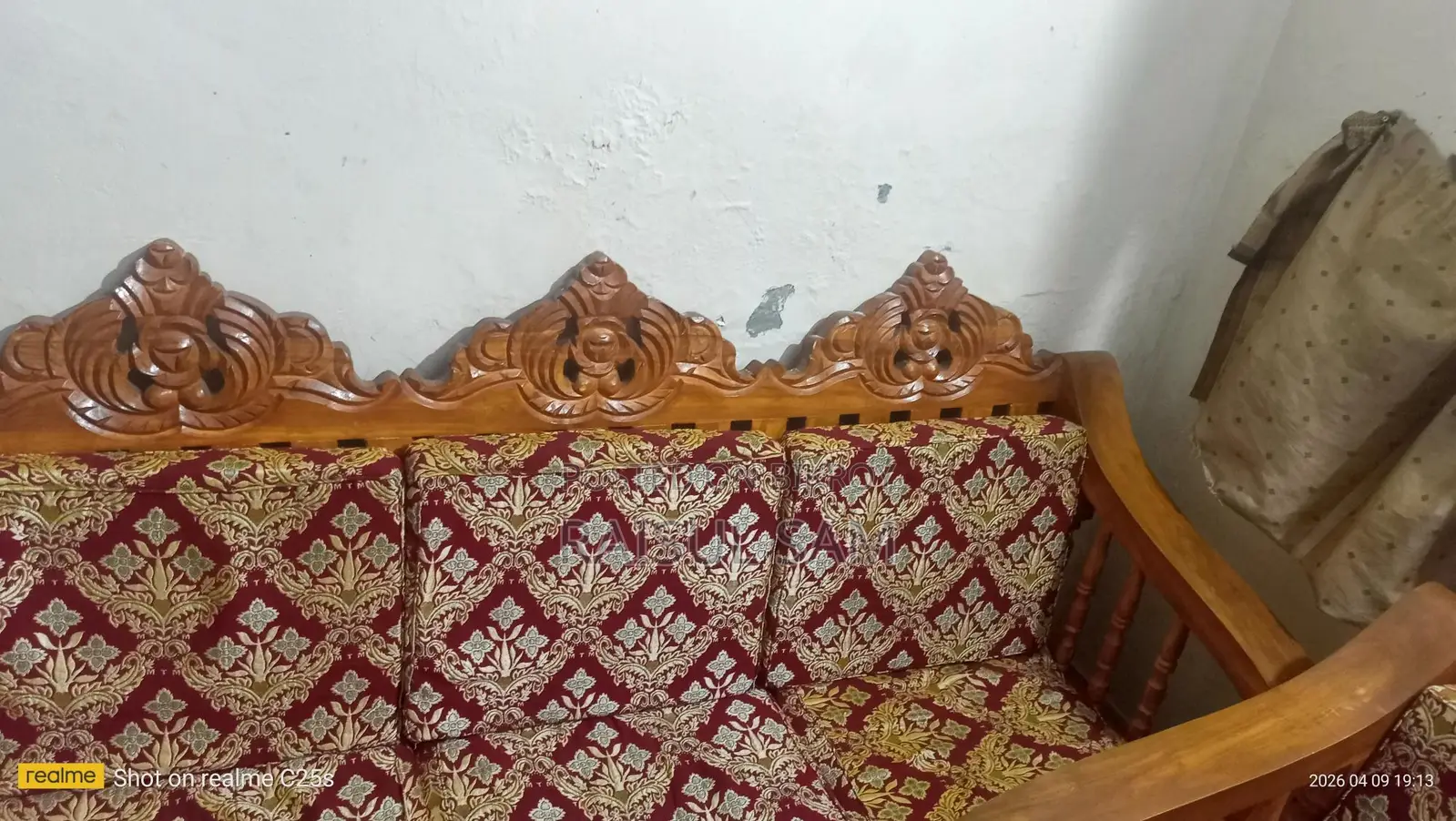 Teak Wood 3+1+1 Sofa Set