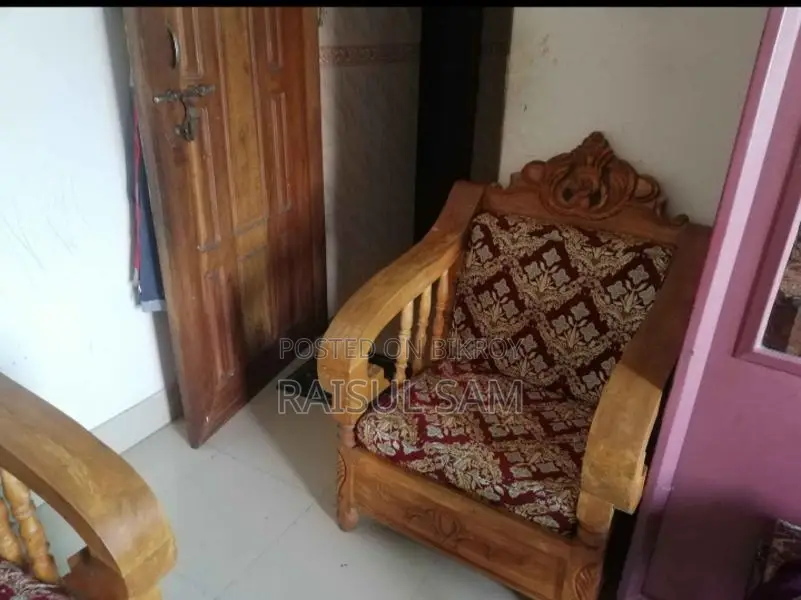 Teak Wood 3+1+1 Sofa Set