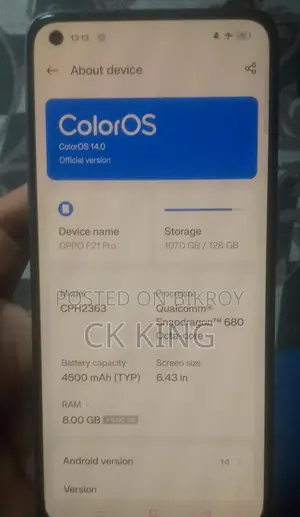 OPPO F21 Pro Emergency sell post (Used)