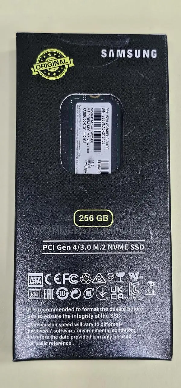 Samsung M.2 NVMe 256 GB Original with 1 Year Warranty