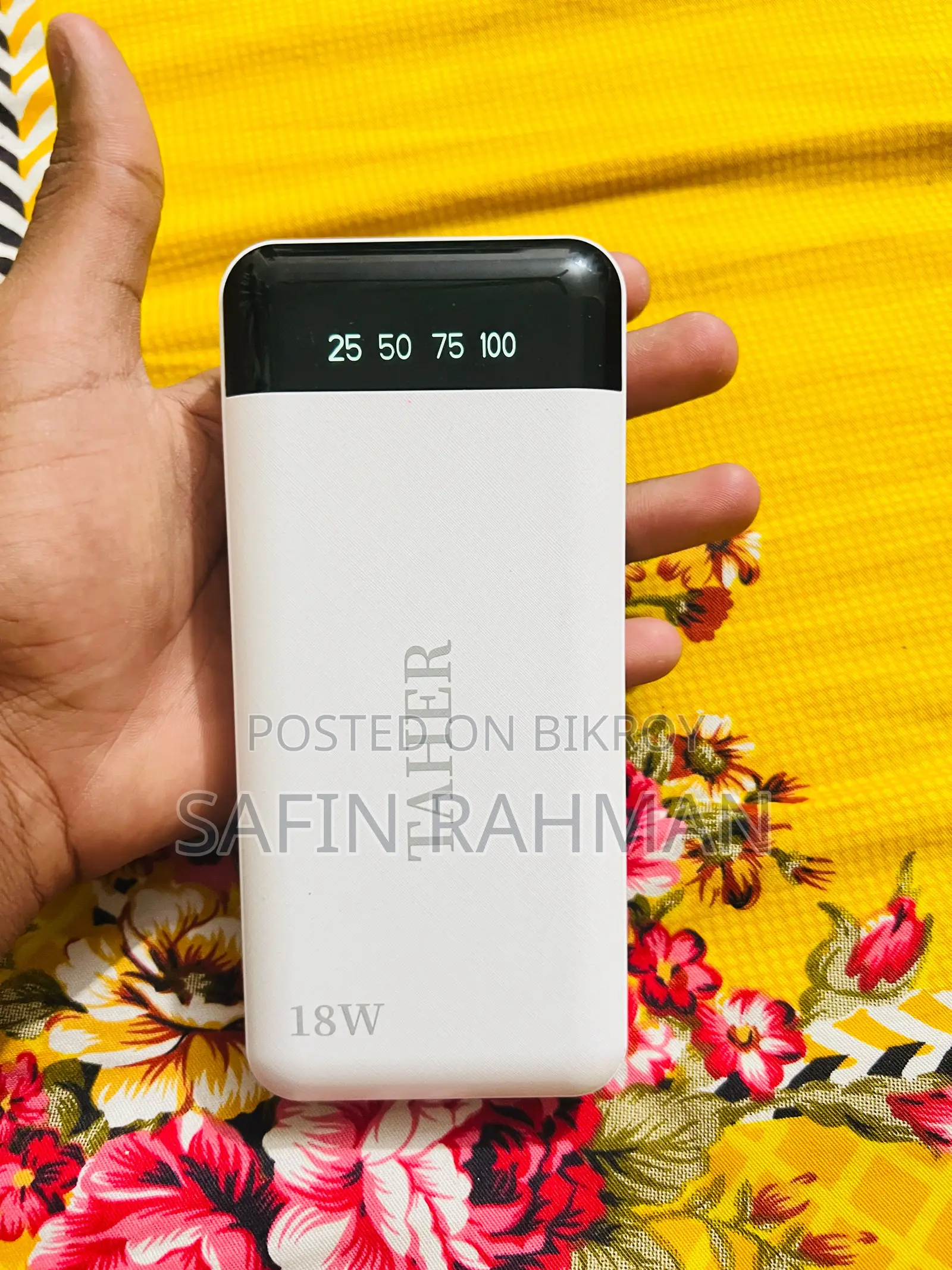 Taher 20000 mAh 18W Fast Charging Power Bank !!