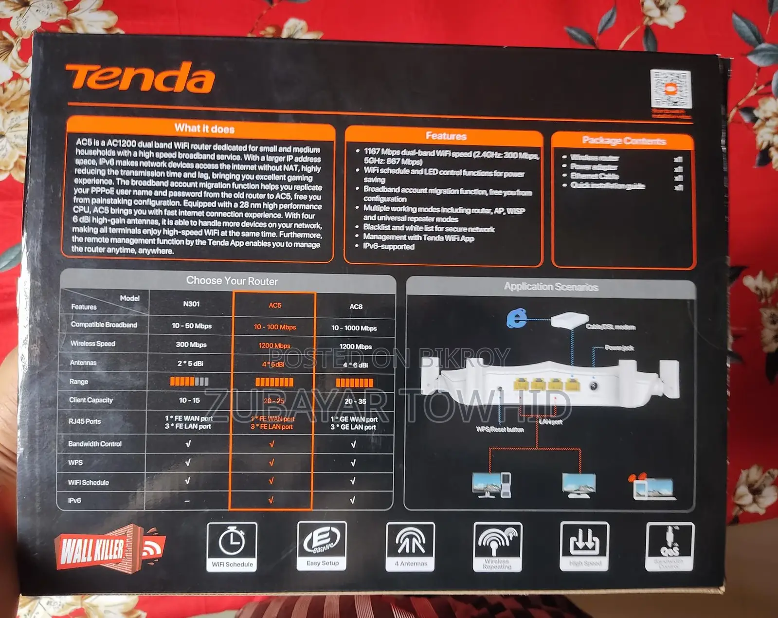 Tenda AC5 AC1200 Dual-Band WIFI Router