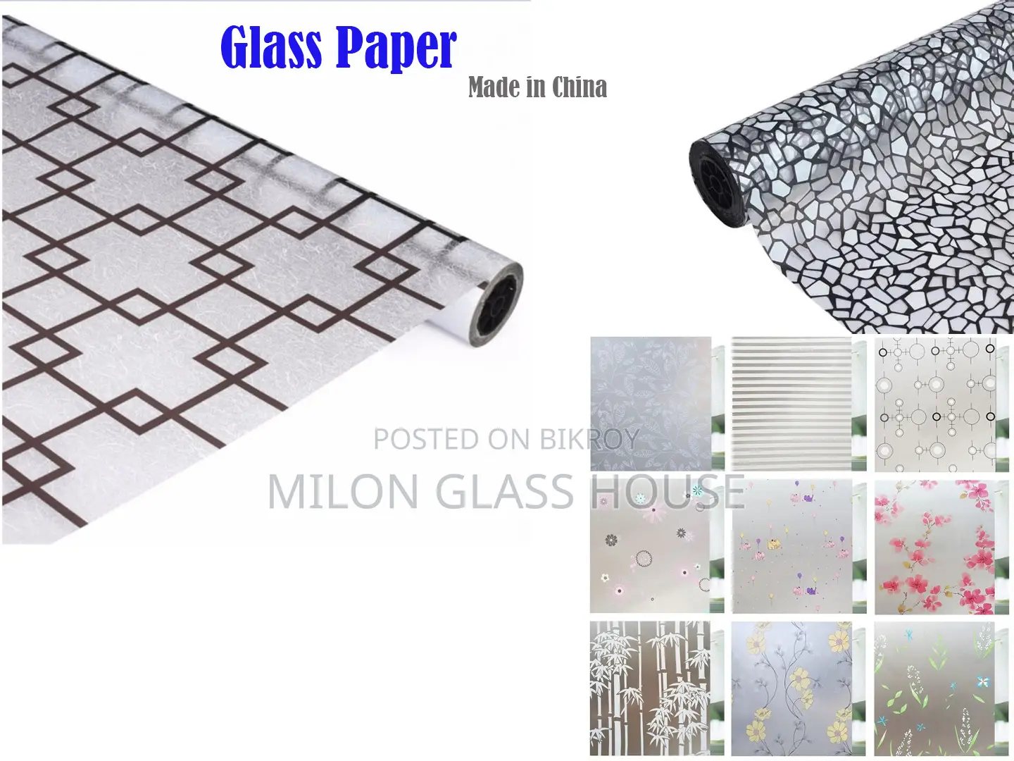 Bedroom Window Glass Paper