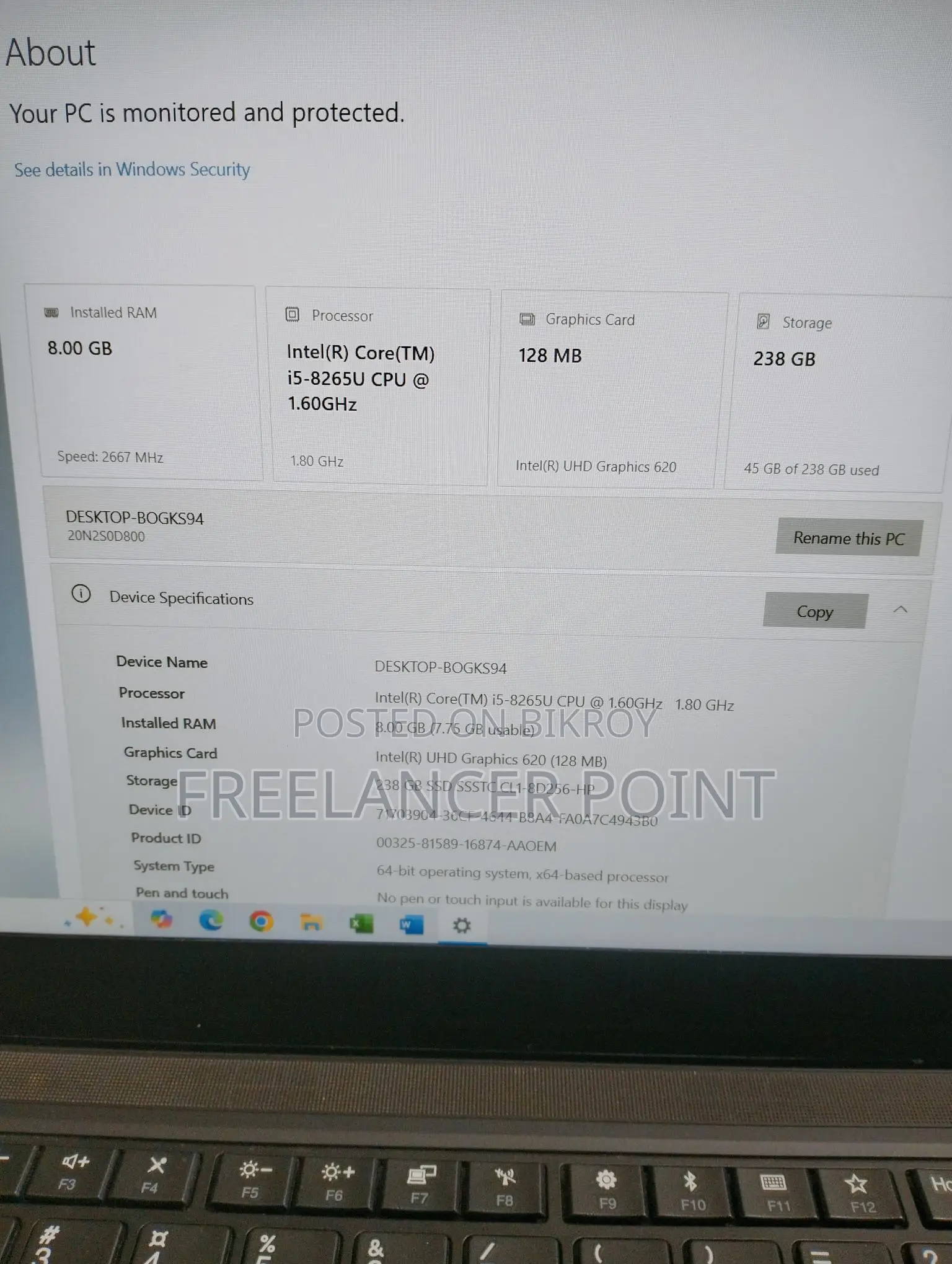 Lenovo Thinkpad T490 i5 8th Gen For Sell