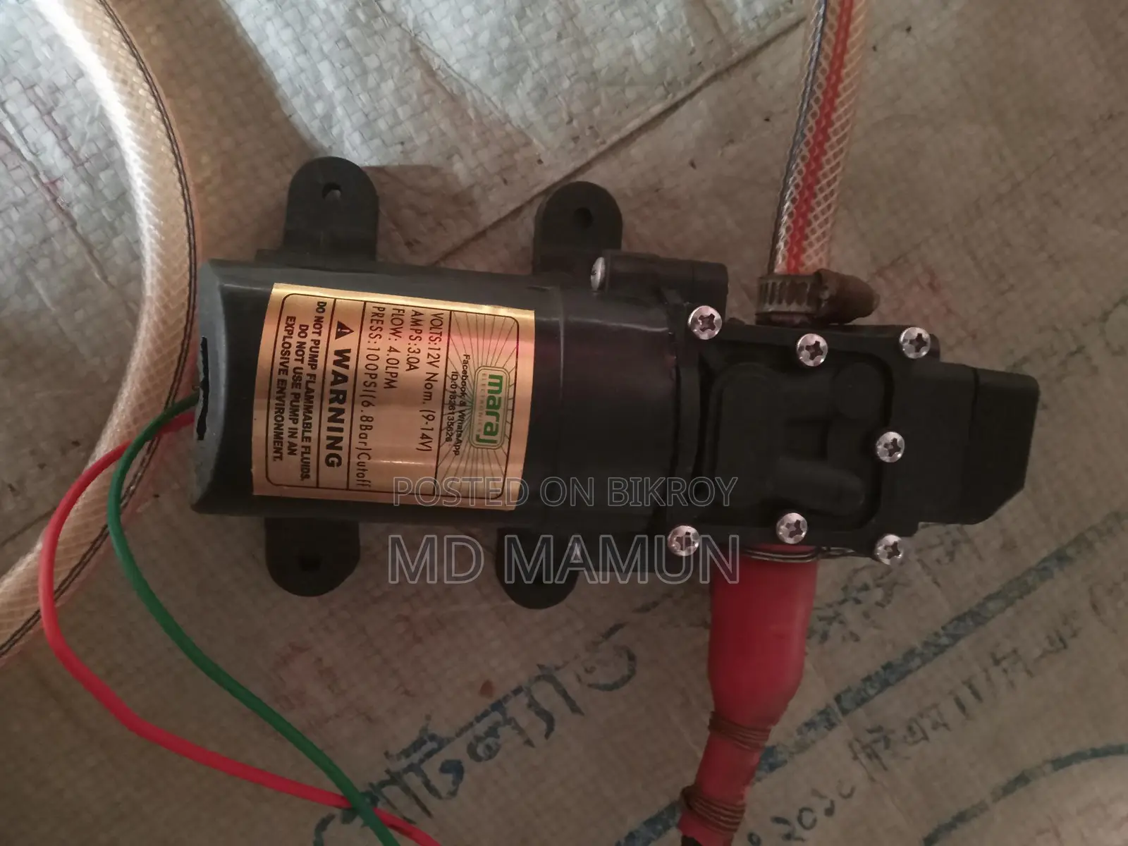 Pump for Motorcycle Washing and Garden Spraying
