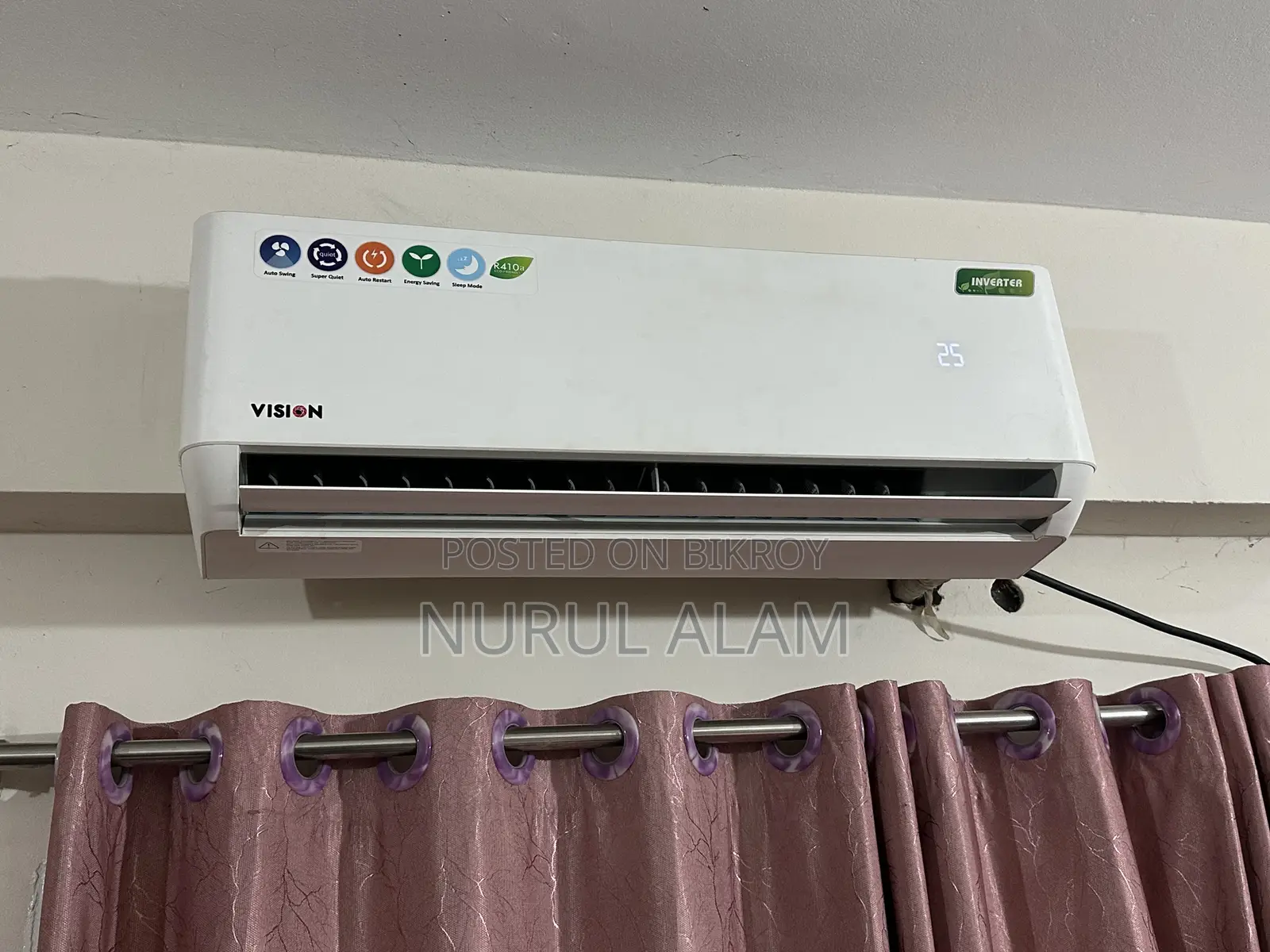 ইনভার্টার এসি ভিশন ব্র‍্যান্ডের ১.৫ টন বিক্রি হবে