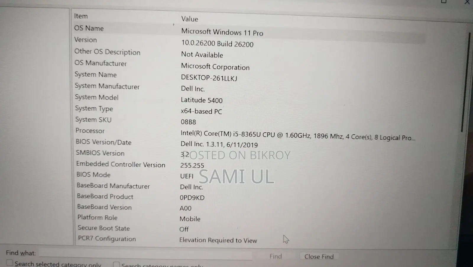 Dell Latitude 5400, Code i5, 8th Gen