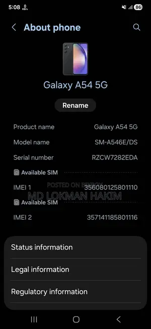 Samsung Galaxy A54 Authentic (Used)