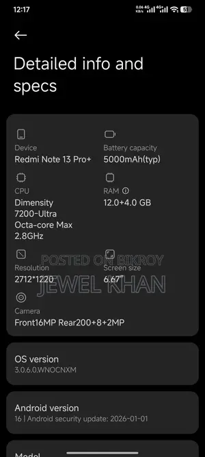 Xiaomi Redmi Note 13 Pro Plus (Used)
