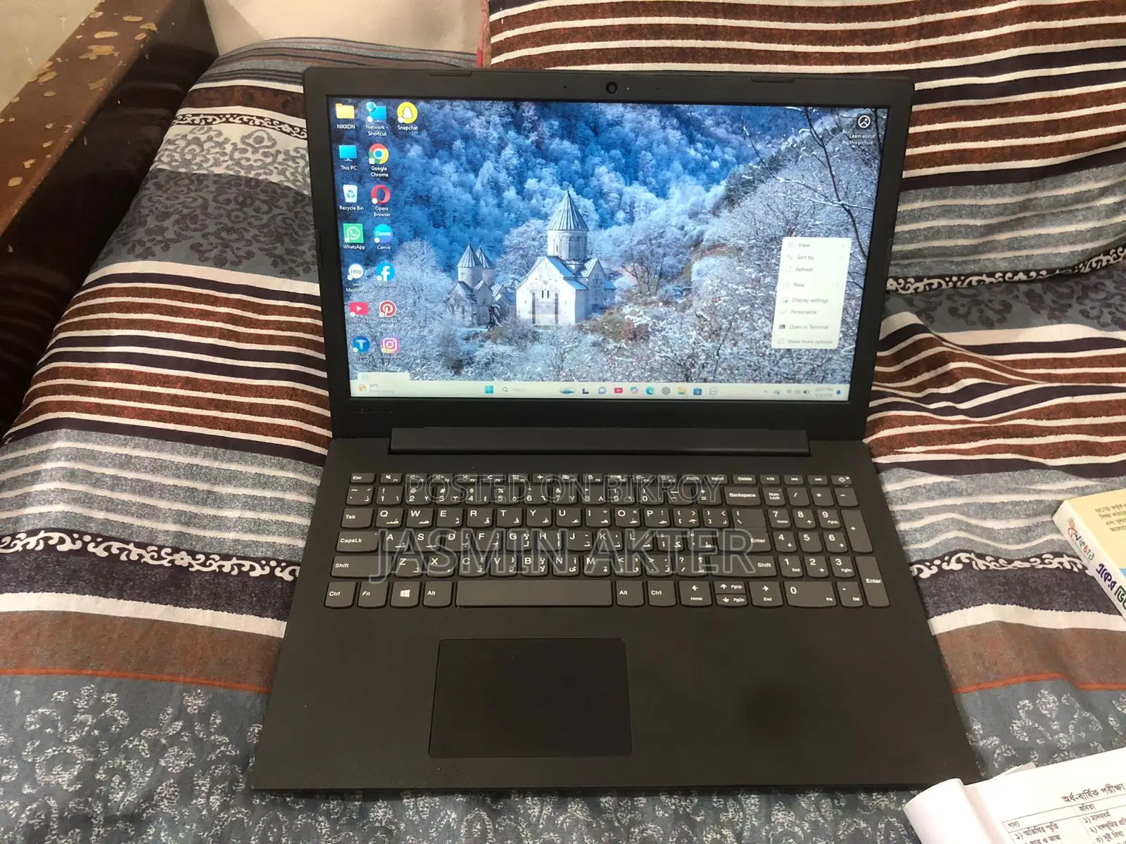 Lenovo Core i3 Laptop (8GB RAM, SSD) – Minor Scratch, Smooth Performance