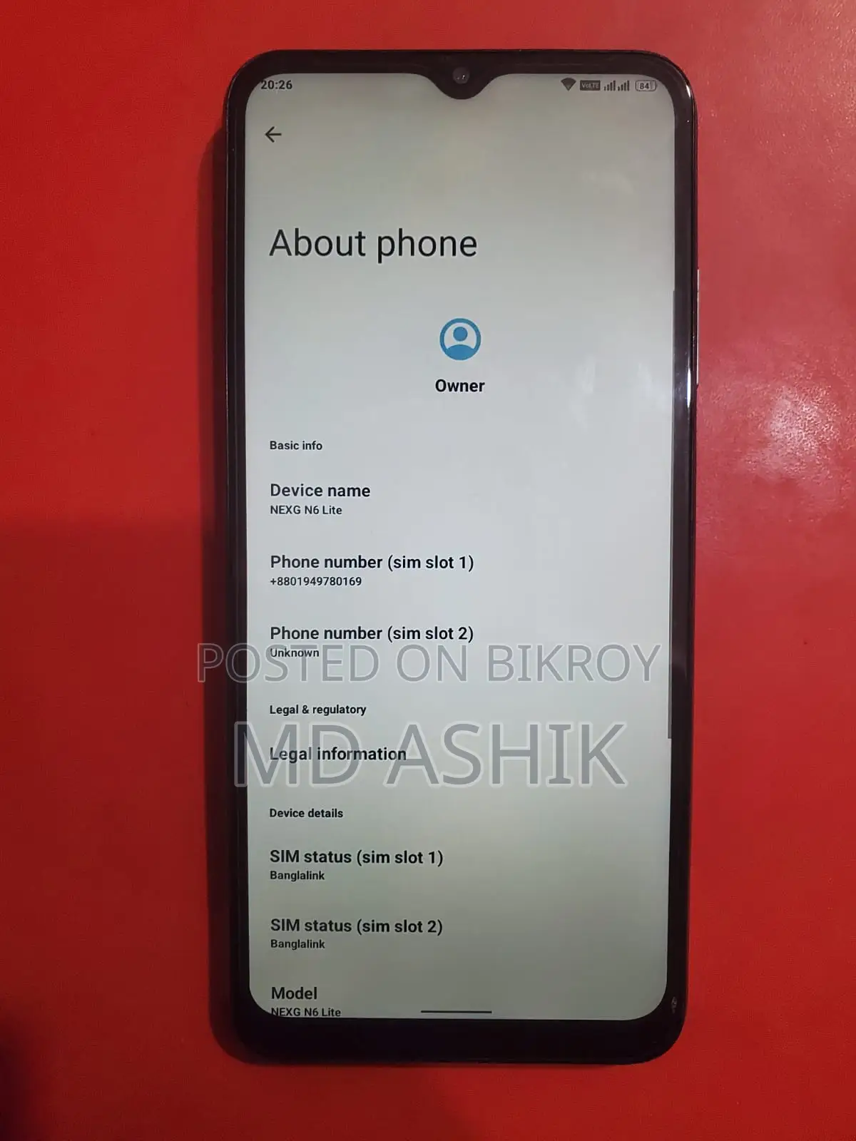 Walton NEXG N6 Lite 4BG/64GB (Used)