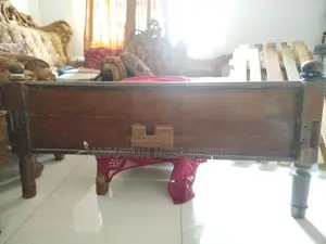 Teak Wood Bed + Mattress for Sale