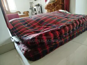 Teak Wood Bed + Mattress for Sale
