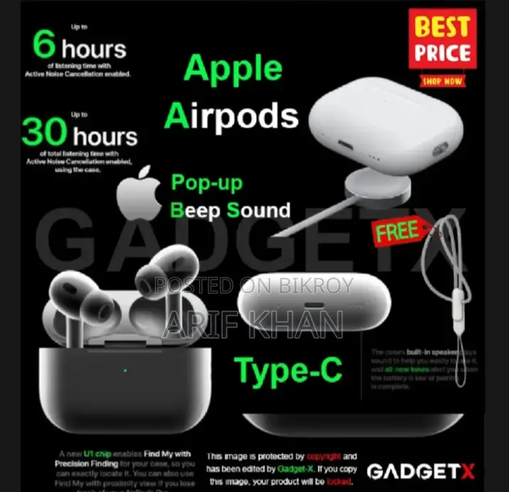 AirPods Pro 2nd Generation Made in Dubai Wireless Charging Bluetooth