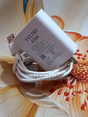 Tecno 45 Watt Orijinal Charger Indian Model
