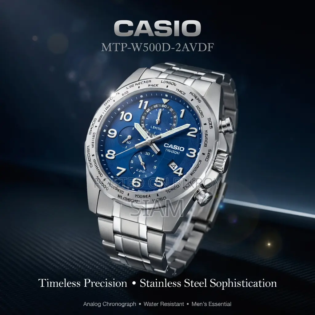 Casio Analog Stainless Steel Men's Watch - Mtp-w500d-2avdf
