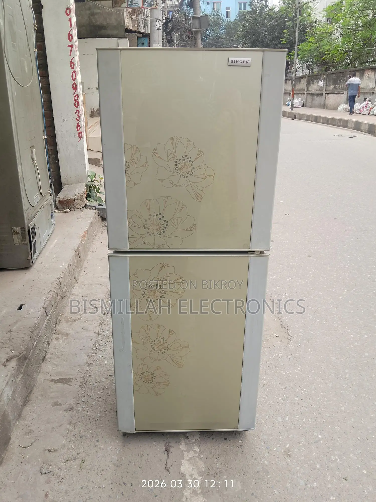 Singer 12 cft glass door refrigerator