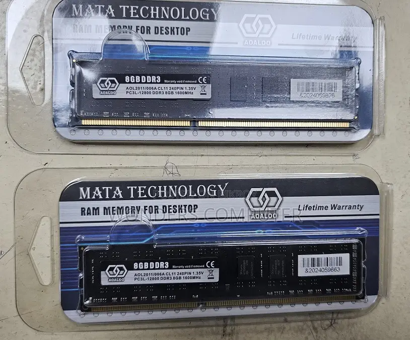 MATA 8GB DDR3 1600MHz (1600 Bus) Desktop RAM 3 Years Warranty