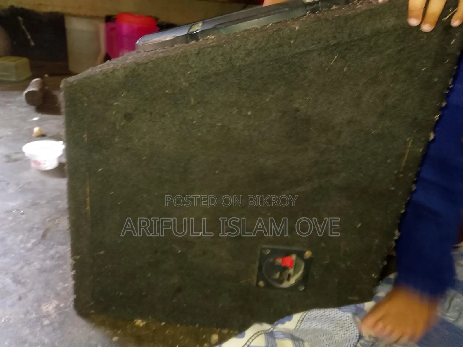 Two 12-inch car speakers for sale.