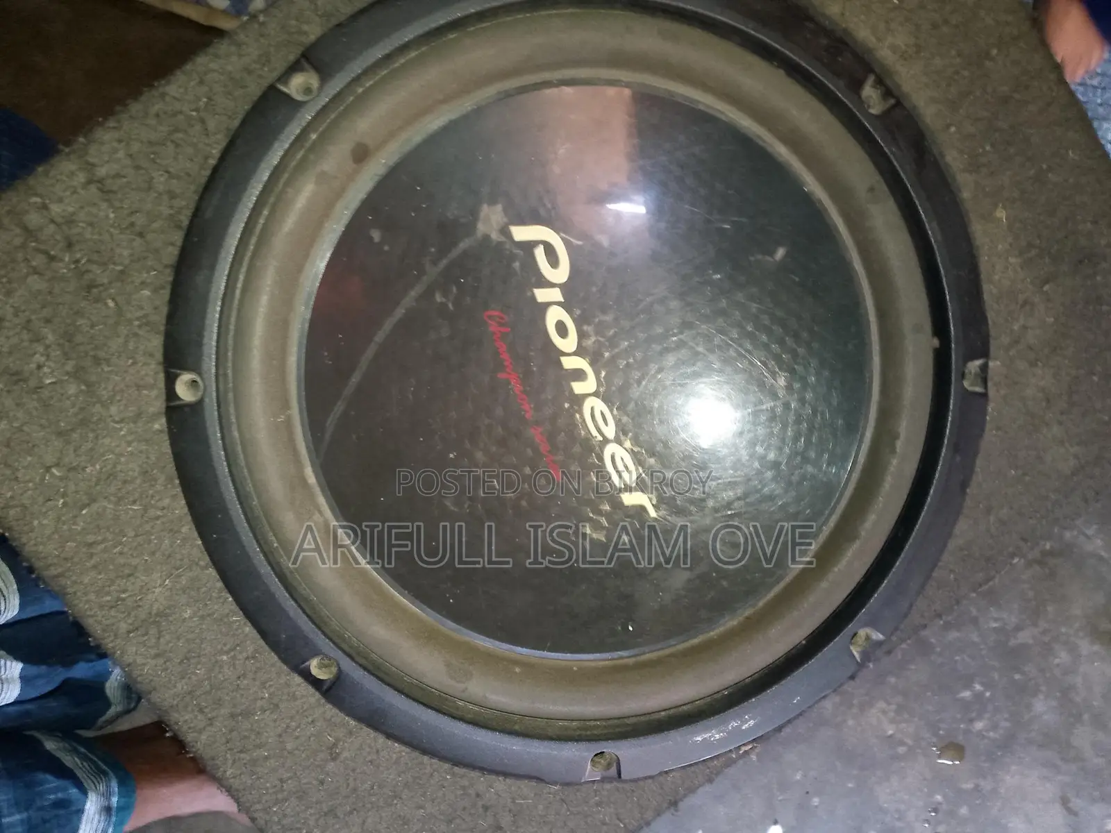 Two 12-inch car speakers for sale.