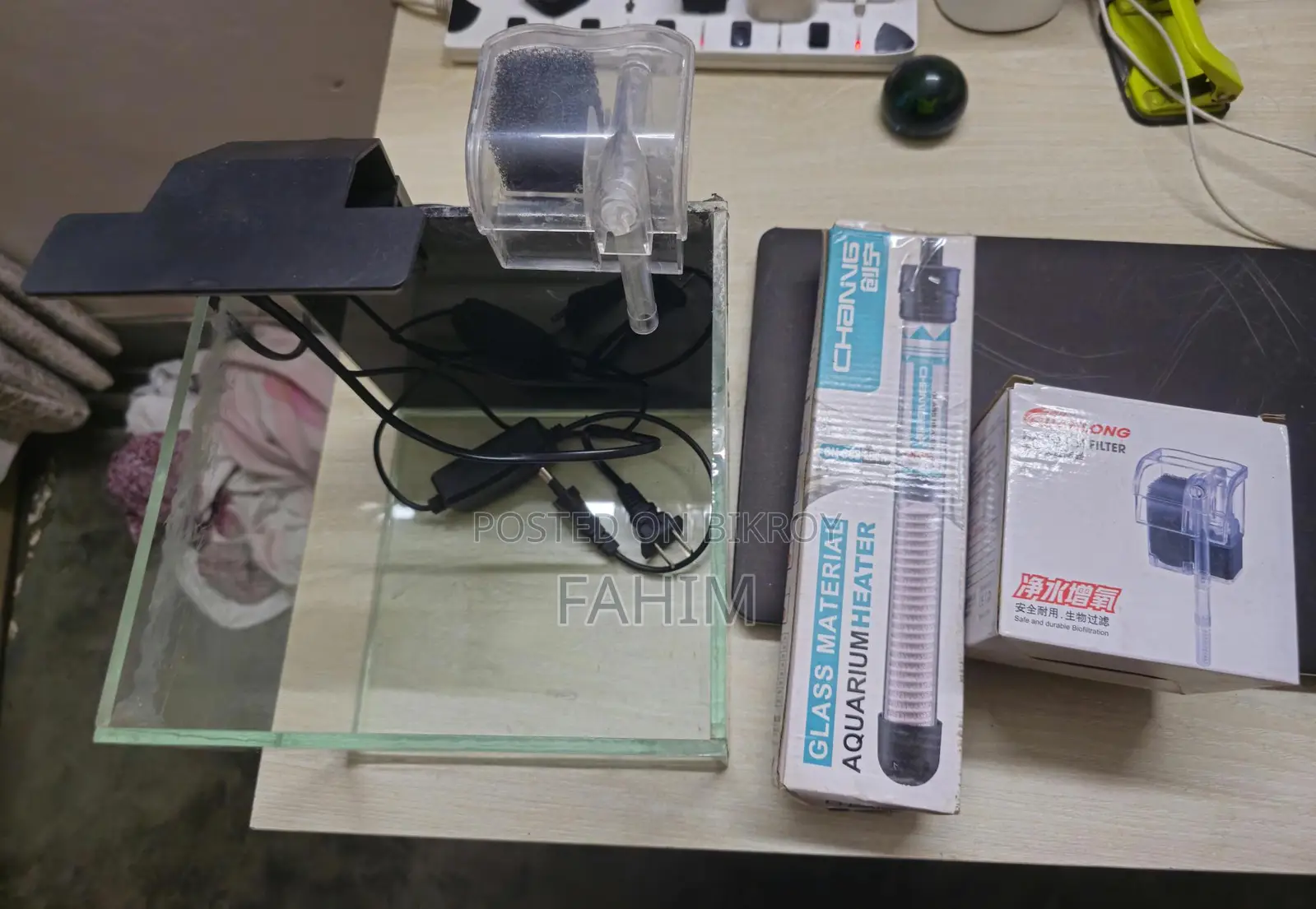 ক্রিস্টাল ট্যাংক উইথ হব, এলইডি লাইট ও হিটার