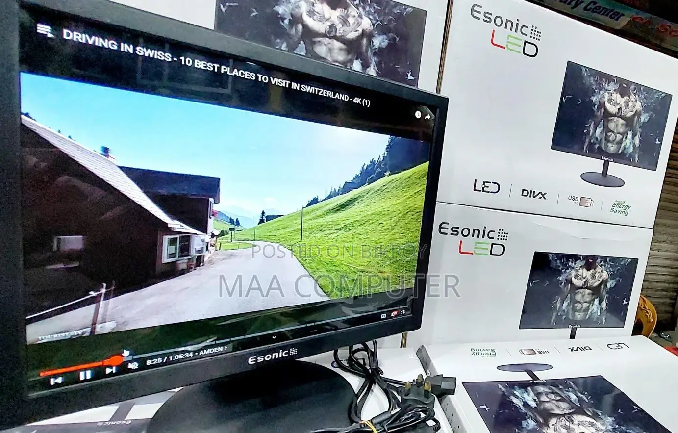 Esonic 18 Inch LED Monitor (With 1-year Service Warranty) HDMI VGA