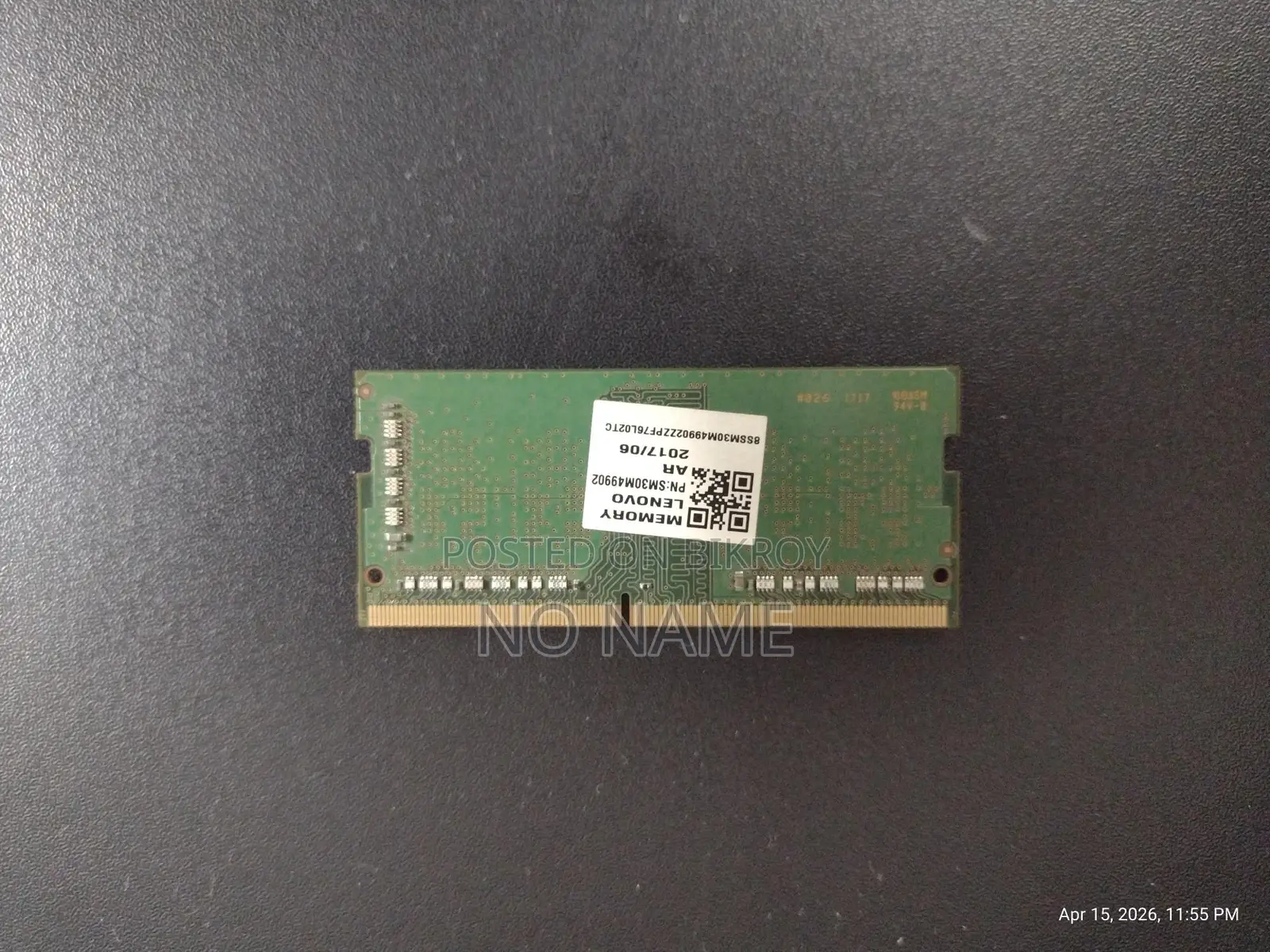 Sumsung Laptop DDR4 4gb 2400mhz 1rx16 RAM