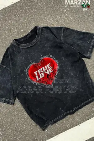 Premium Acid Wash Drop Shoulder