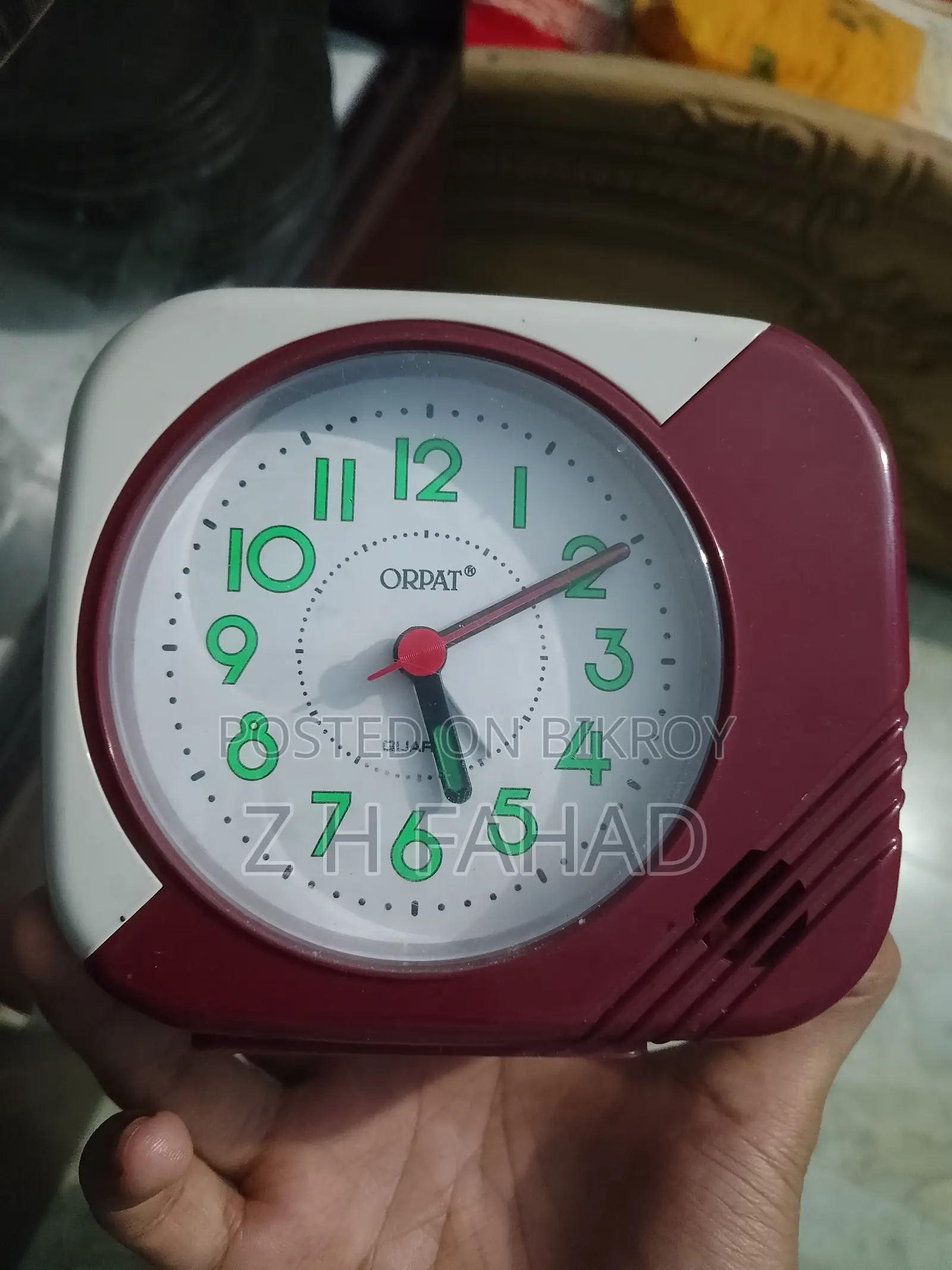 Time Piece Buzzer Alarm Clock Tbb-207 4.5 V Telephone Blue