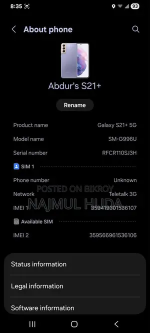 Samsung Galaxy S21 Plus (Used)