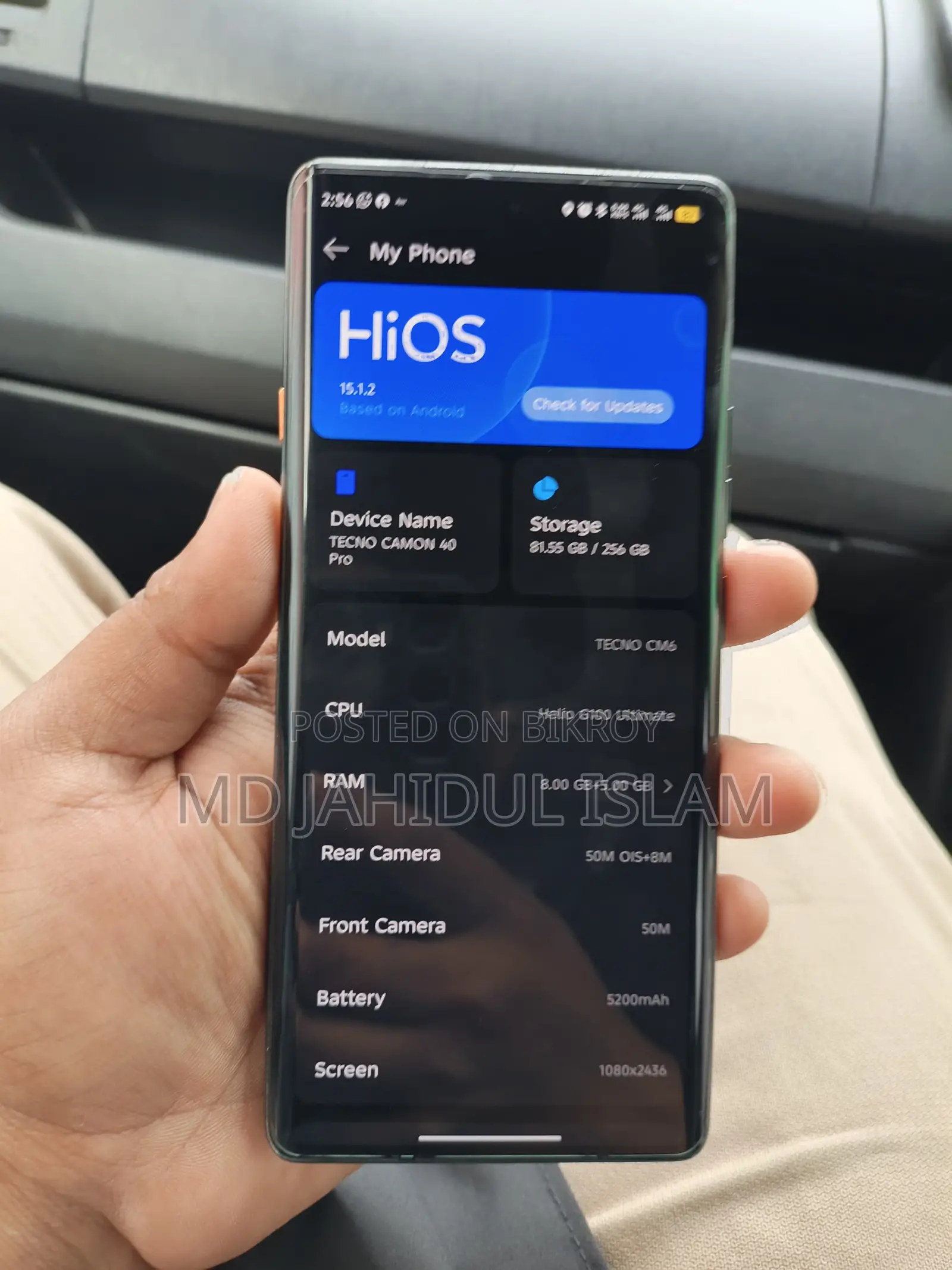 Tecno Camon 40 Pro / 8gb (Used)