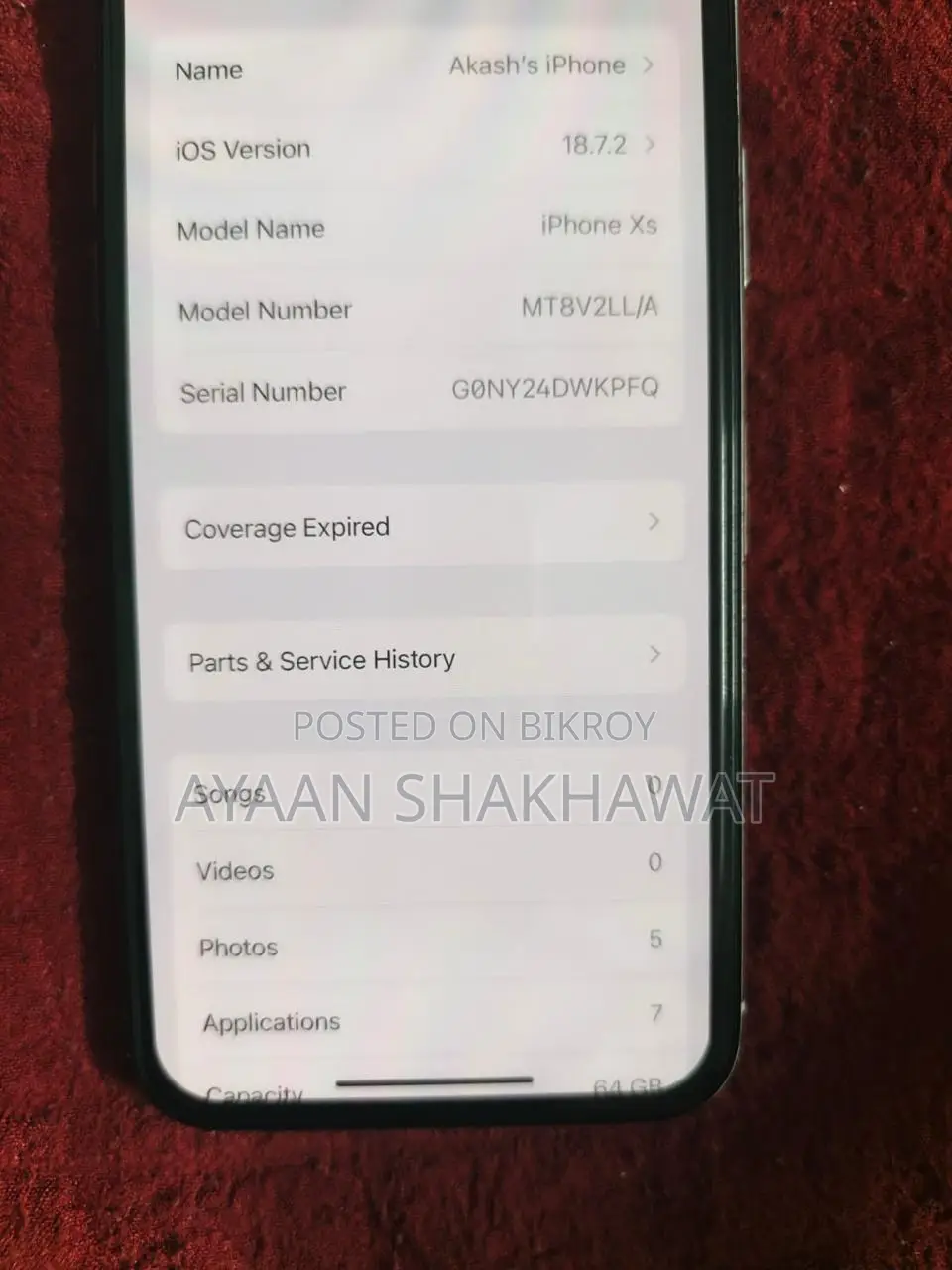 Apple iPhone XS (Used)