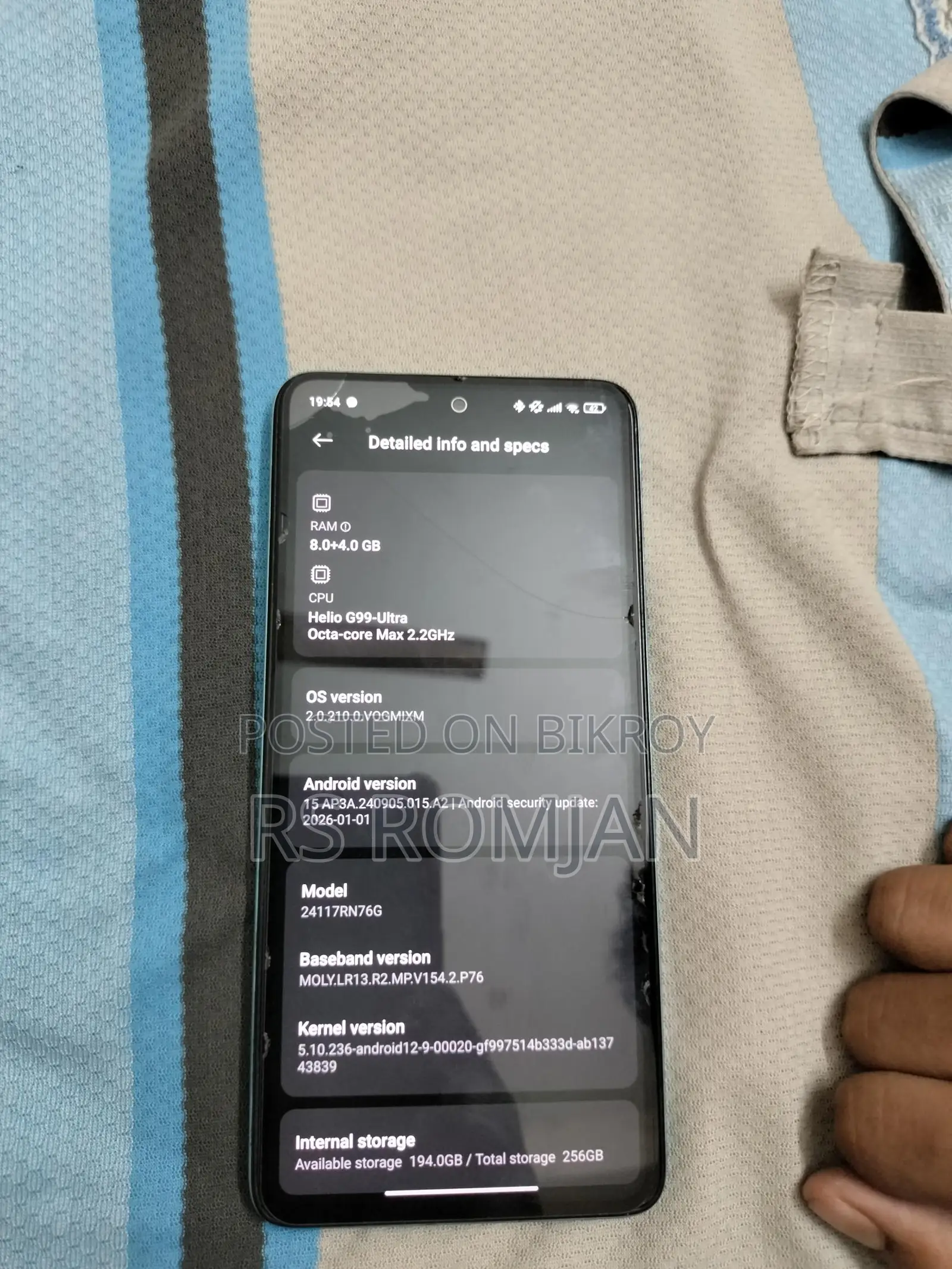 Xiaomi Redmi Note 14 Ram8+4Rom256 (Used)