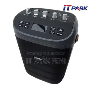 Edifier PK305 পোর্টেবল ব্লুটুথ গ্রে স্পিকার সাথে ওয়্যারলেস মাইক্রোফোন