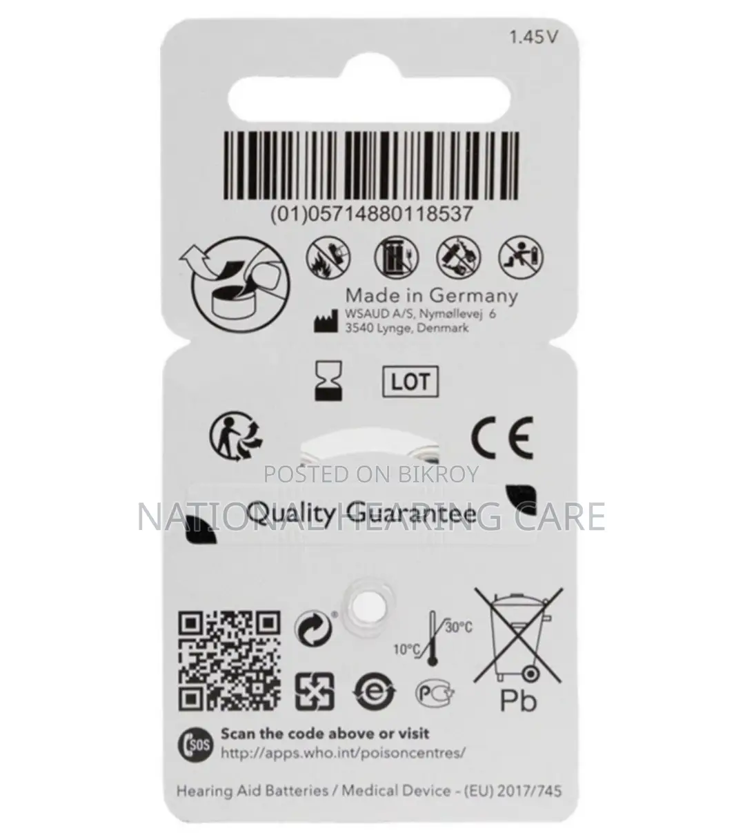Signia 10-Size Hearing Aid Battery