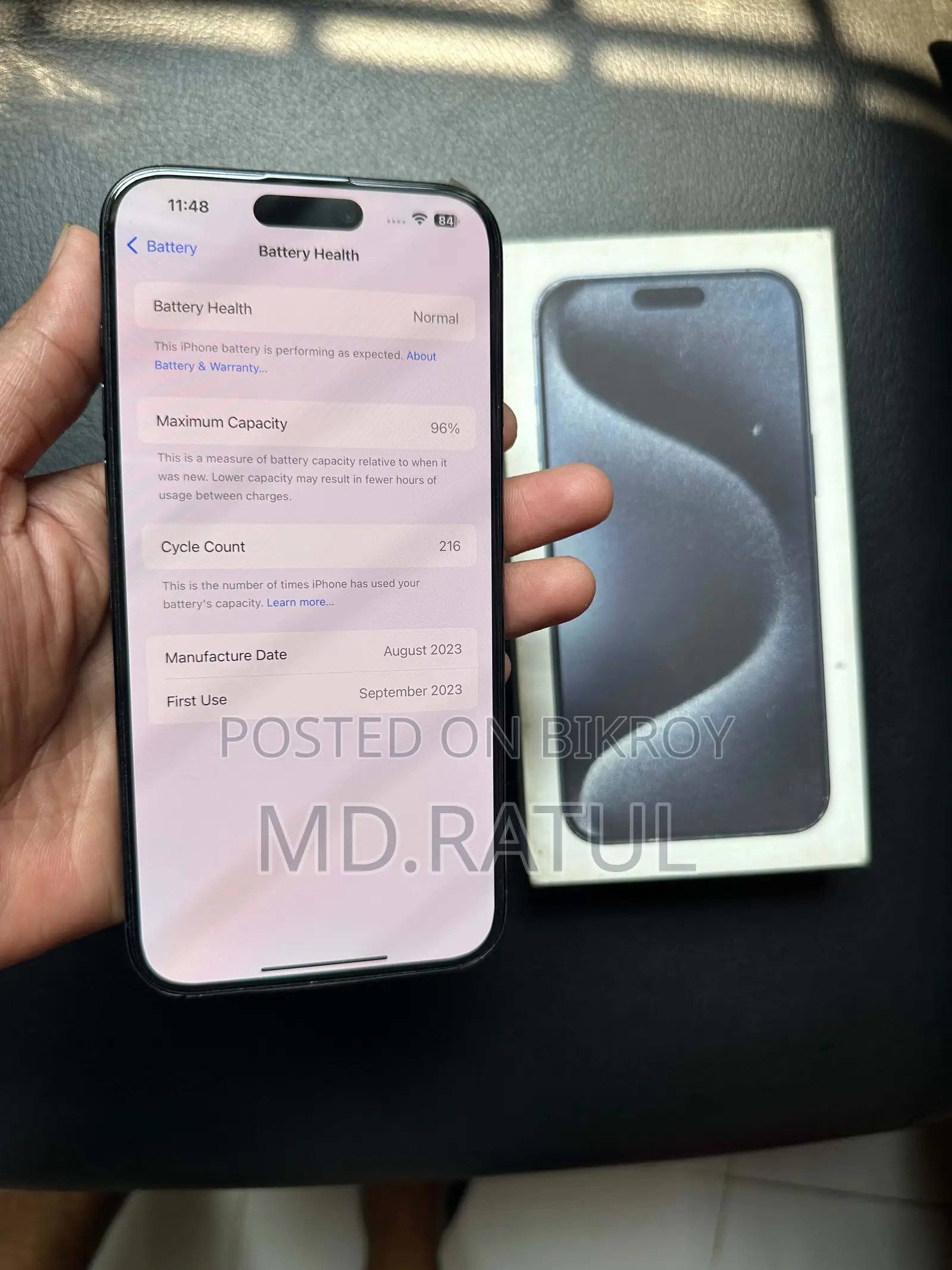 Apple iPhone 15 pro max 256 GB (Used)