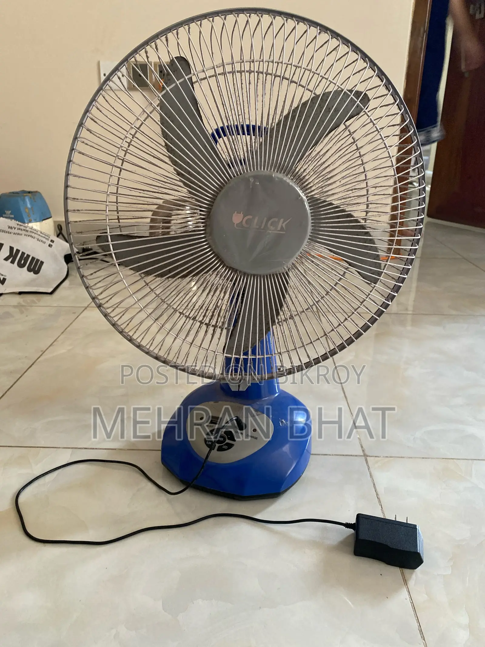 Chargeable Electric Fan
