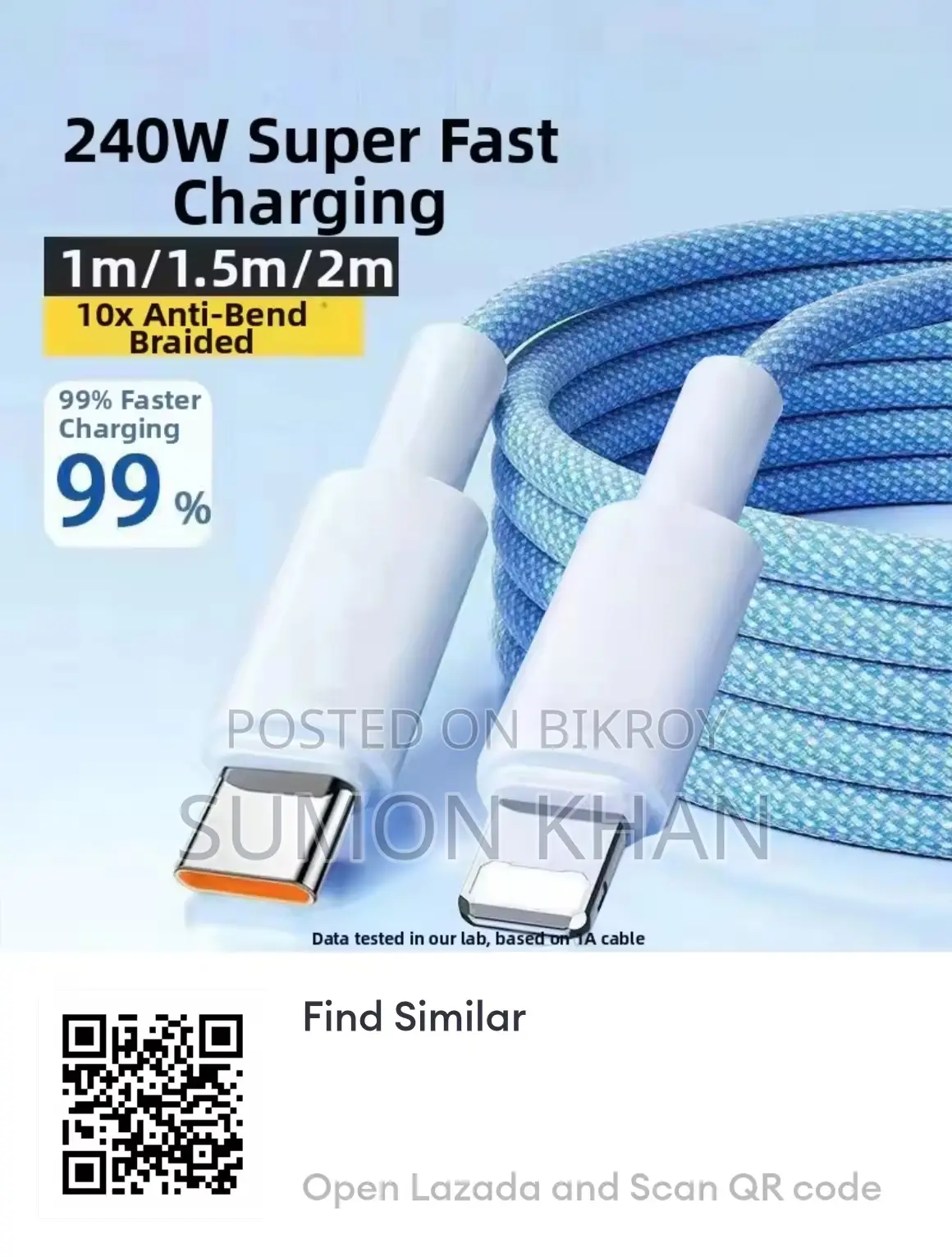 3-in-1 240W Fast Charging Data Cable and Car Charger Line