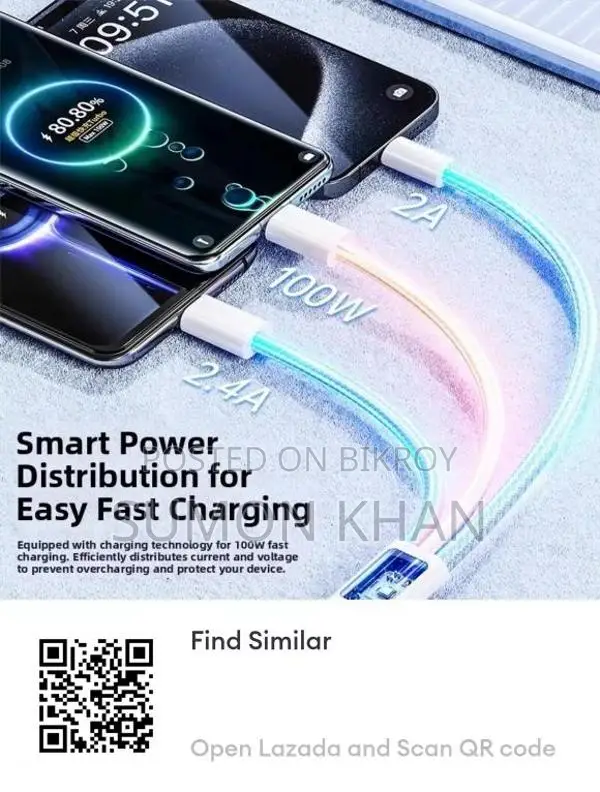 3-in-1 240W Fast Charging Data Cable and Car Charger Line