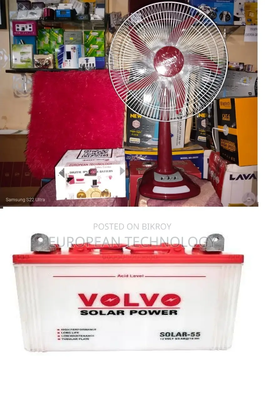 1 Unit 16-inch Fan 3 Lights 20-Hour Automatic Solar Power