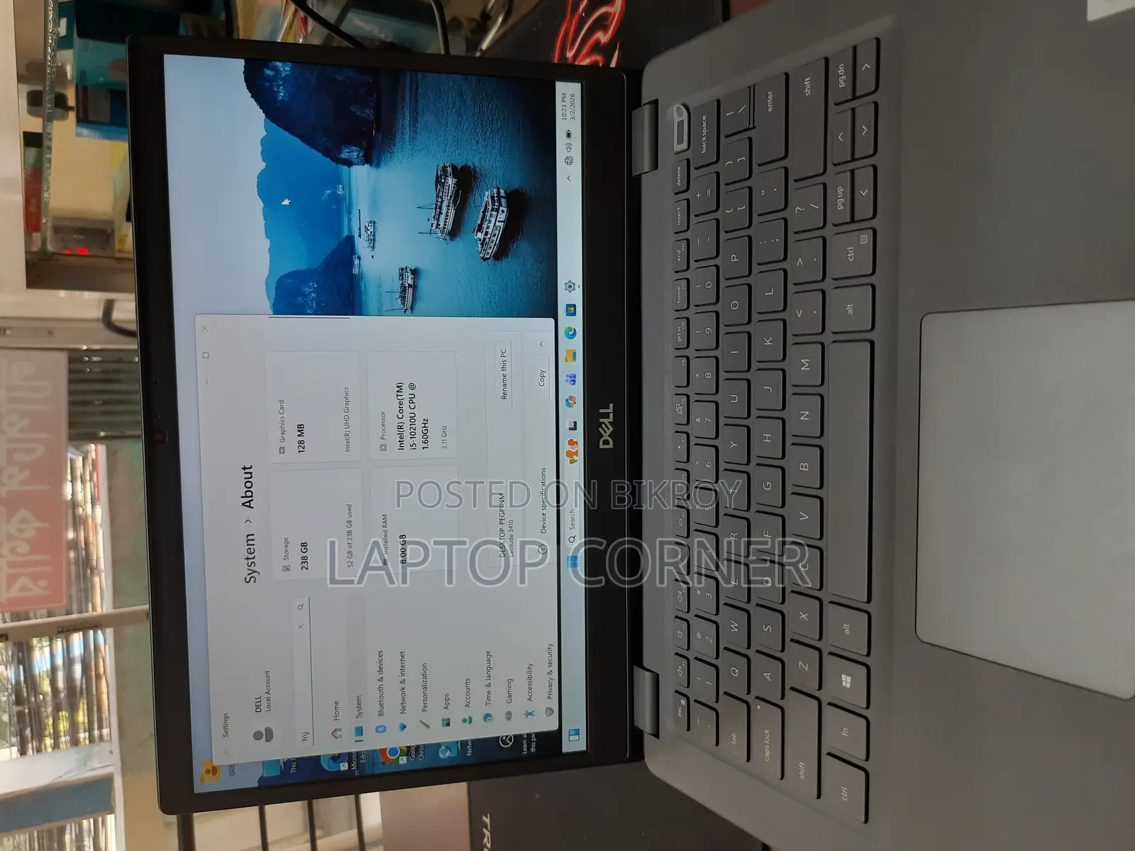 Dell-3410*256 Nvme Stroge**2.21ghz.proce*i5 10th Generation**8gb Ram