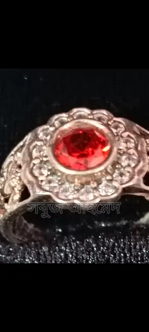 Hallmarked 21 Karat, Attractive Emerald Stone Ring with Lifetime Color Guarantee, Brand New
