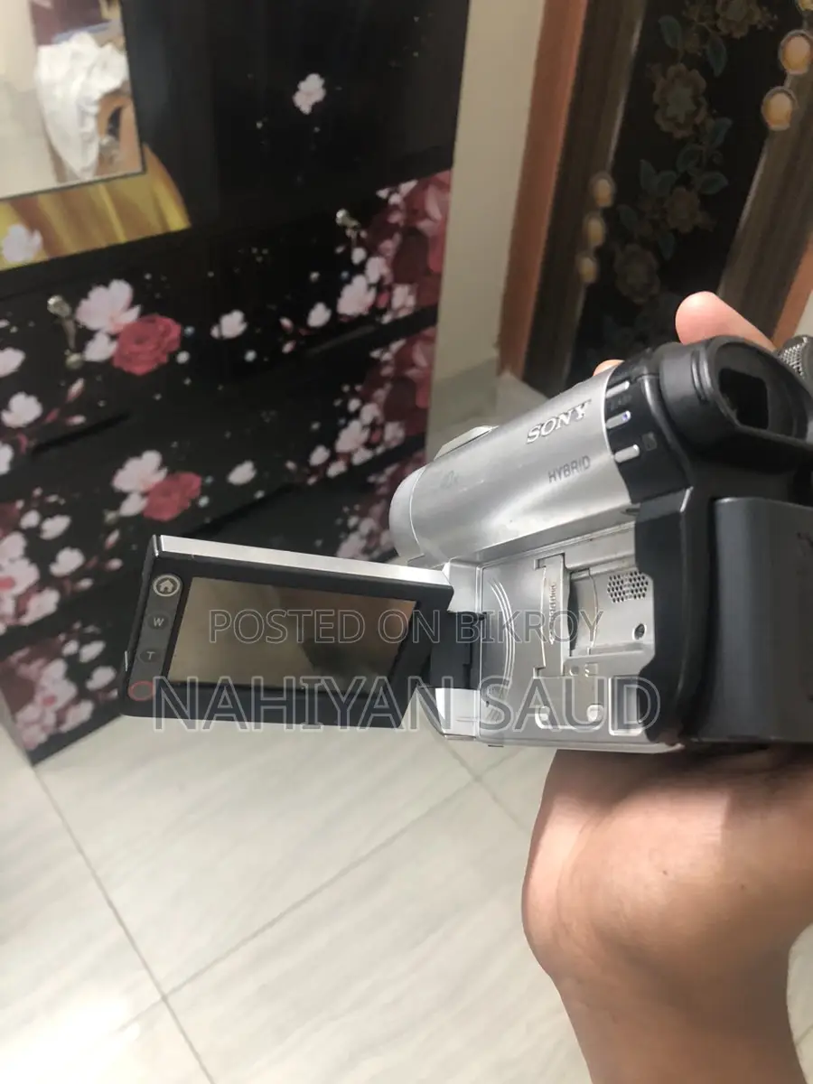 A Video camera. And antique piece.