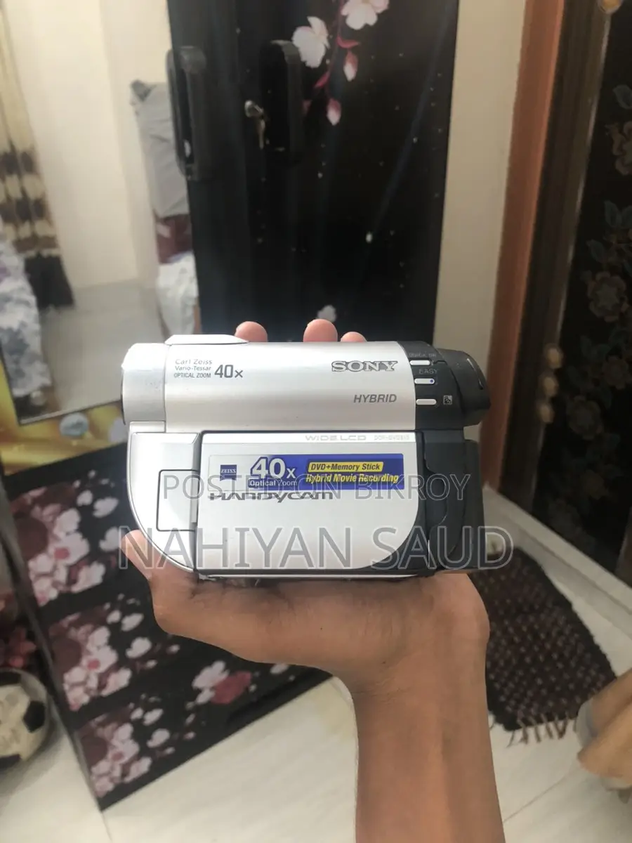 A Video camera. And antique piece.