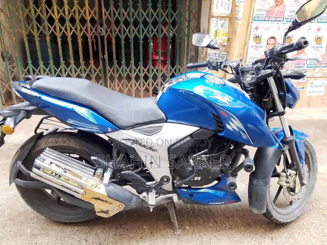 TVS Apache RTR 160 4v blue x connect 2021