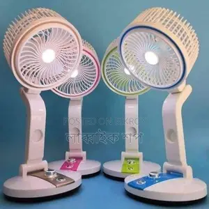 Rechargeable Folding Fan with LED Light