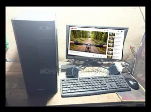 Desktop Computer. 19-inch Monitor. SSD 256 GB