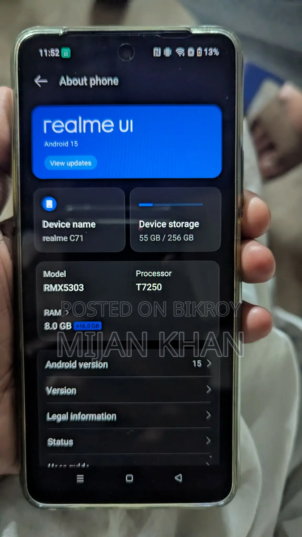 Realme C71 fresh (Used)