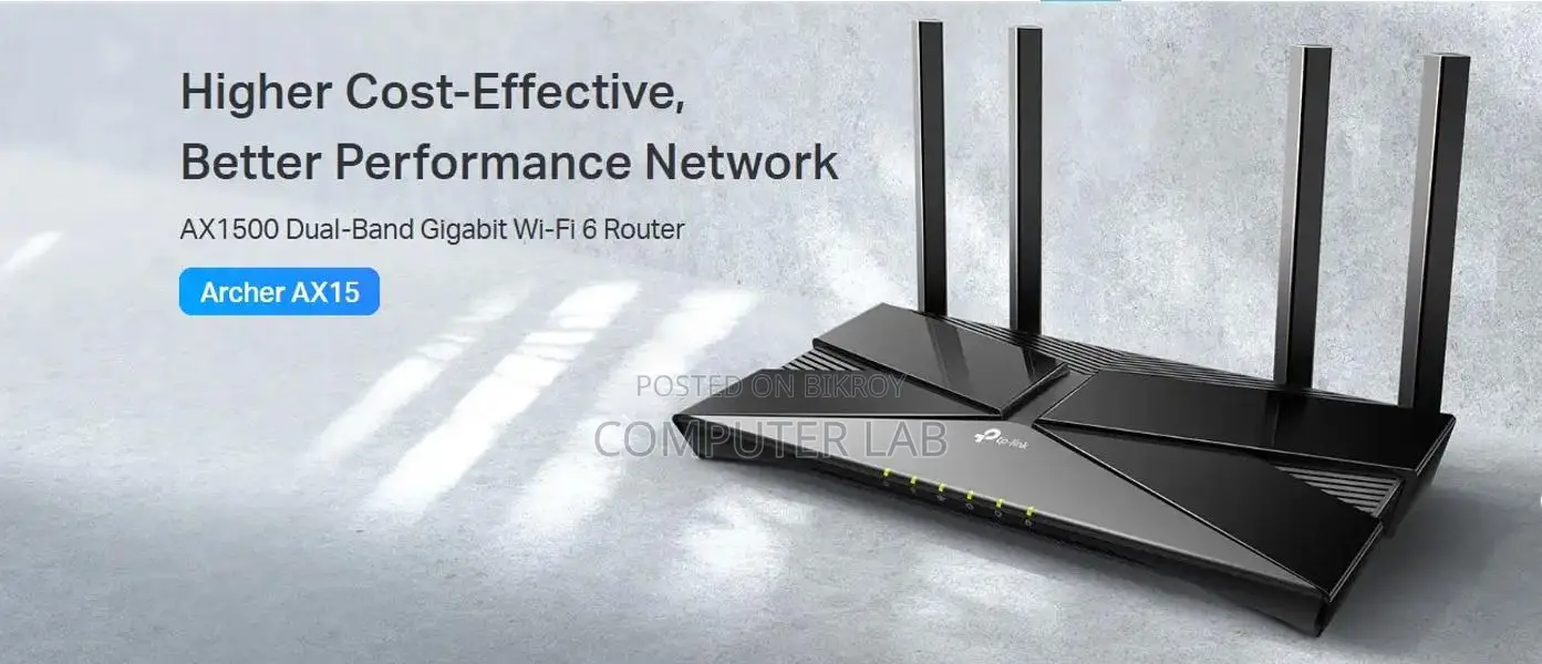 New TP Link Archer AX15 AX1500 Gigabit Dual-Band Wi-Fi 6 With warranty