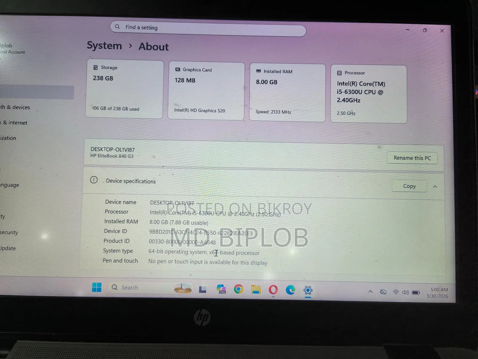 HP Laptop for Sale